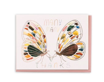 Many Thanks Moths Card