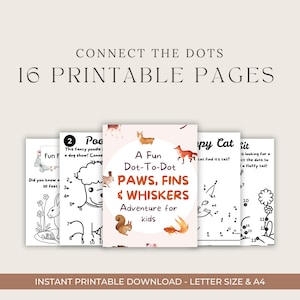 Canva Download Dot to Dot Printables | Printables |Digital Downloads |Dot to Dot Games | Kids Printables | Learning worksheets |