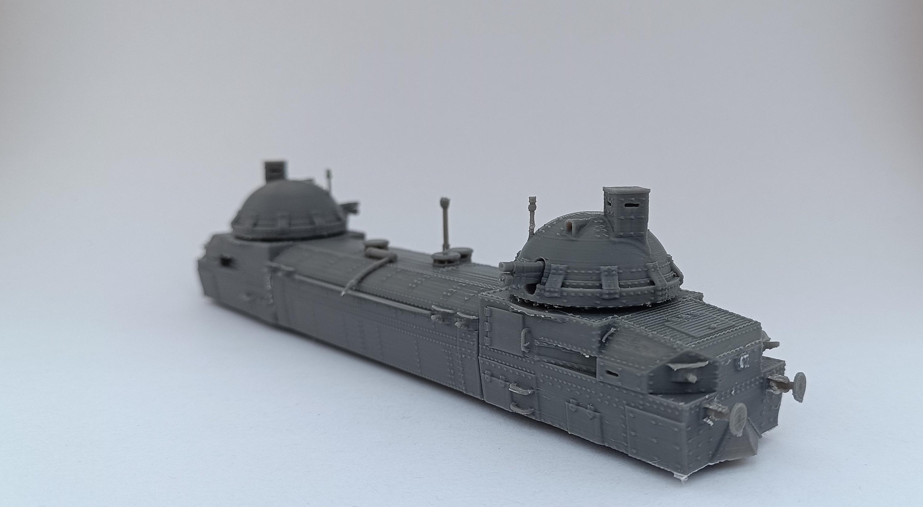 Zaamurets Armored Train Tank Model Kit - USSR WW1 - 3D Printed 1:87 1:72