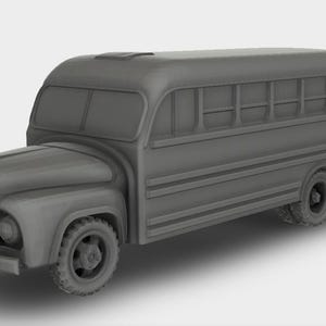 1954 Ford B-500 Bus (M*A*S*H Bus) Kit 3D Print Wargaming Tabletop Scale 1-87 to 1-24