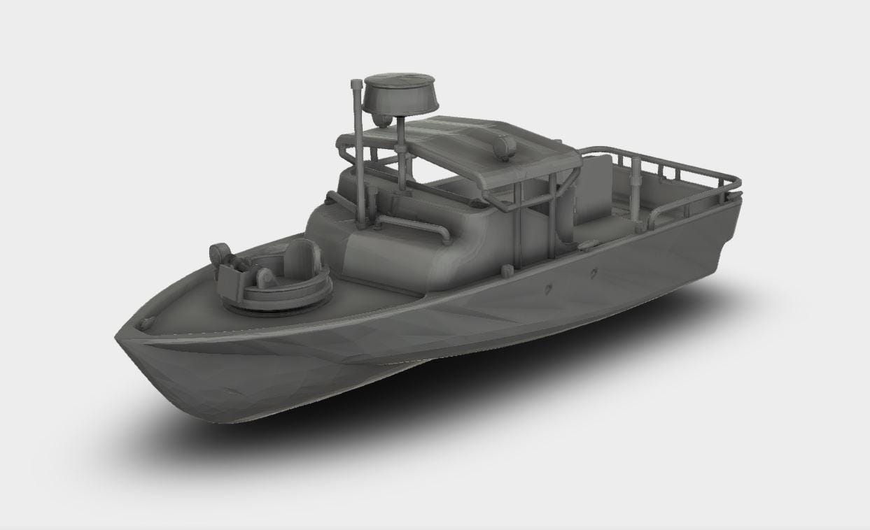 31 Ft Patrol Boat Riverine (PBR) Mark II USA Vietnam Kit 3D
