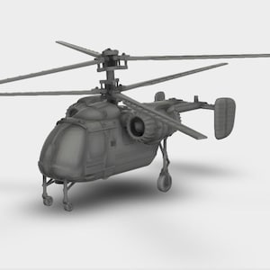 Kamow Ka-26 Helicopter USSR Kit 3D Printing Wargaming Tabletop Scale 1-87 to 1-35