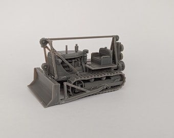 Caterpillar D7 Bulldozer with LeTourneau R7 WW2 Kit 3D Print Wargaming Tabletop Scale 1-87 to 1-35