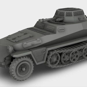 Sd.Kfz.250/9 Infantry Fighting Vehicle WW2 Kit 3D Print 1-87 to 1-35