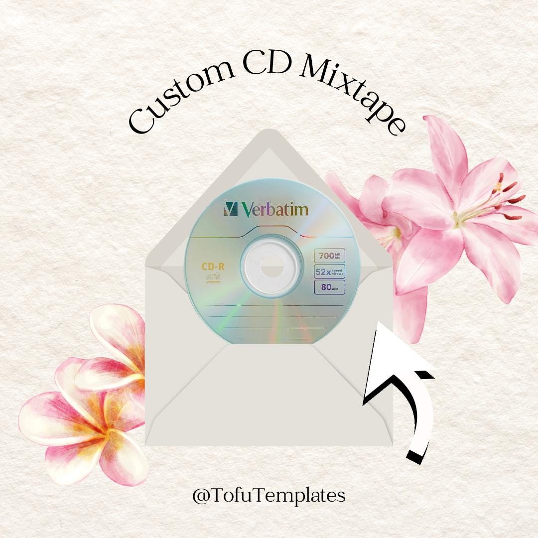 Personalized CD Mixtape | 79 Minutes Custom Audio or Songs Playlist ...