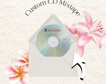 Personalized CD Mixtape | Custom Audio Playlist (79 min) Burned cd gift