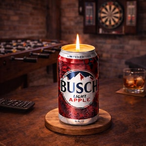 Busch Apple Candle: Limited Edition, Handmade Soy Wax, BAPPLE Scent