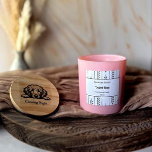 Desert Rose Scented Candle Relaxing Aromatherapy Ideal Gift for Home Decor Self Care Hand Poured Perfect Gift for Home Décor