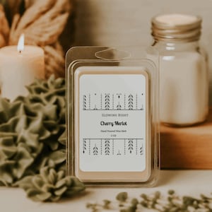 Cherry Merlot Wachs schmilzt 2 Unzen handgemachte Wachs schmilzt fruchtiger Weinduft lang anhaltender Duft saubere Verbrennung Geschenk für ihr gemütliches Zuhause Aroma Aromatherapie