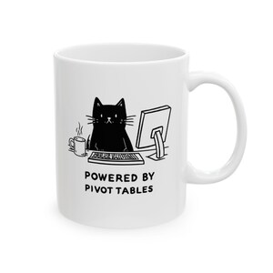 Drivs av Pivottabeller Mugg | Kalkylbladsmugg | Keramisk kaffekopp - Perfekt present för revisorer, dataanalytiker och Excel-entusiaster bild 3