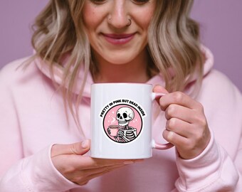 Söt i rosa skelettmugg