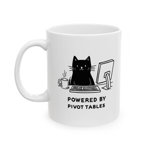 Drivs av Pivottabeller Mugg | Kalkylbladsmugg | Keramisk kaffekopp - Perfekt present för revisorer, dataanalytiker och Excel-entusiaster bild 2