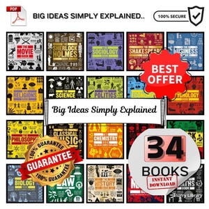 Colección 34 Grandes Ideas Explicadas Sencillamente (BISE) PDF Negocios, Psicología, Sociología, Crimen, Shakespeare