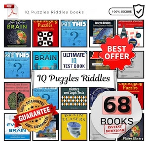 68 Random IQ Puzzles Brainstorm Riddles To Study Word Games Logic Challenging Gym Fun Collection