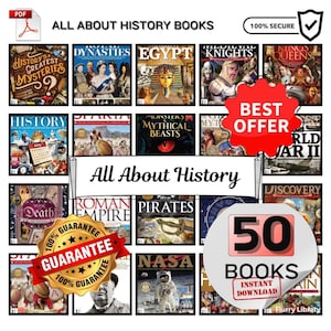 50 boksamlingar om historia. NASA, pirater, Sparta, drottningar, kungligheter, mysterier, astrologi