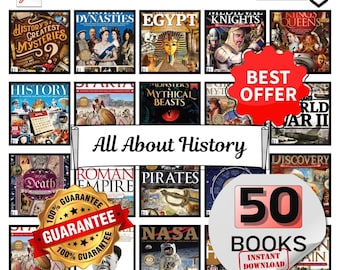 50 All About History Books Collection.. NASA, Pirates, Sparta, Queens, Royal, Mysteries, Astrology