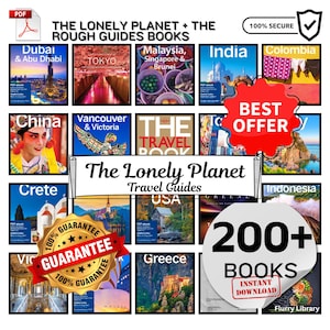 200+ The Lonely Planet + The Rough Guides, Travel Books, Exploring, Learn About world, Cultures, Cities, Tokyo, Brunei, Dubai Collection