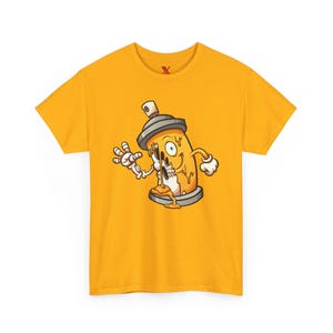 Graffiti Spray Can Cartoon T-Shirt, Street Art Tee, Urban Style Shirt, Hip Hop Clothing, Unisex Graphic Top