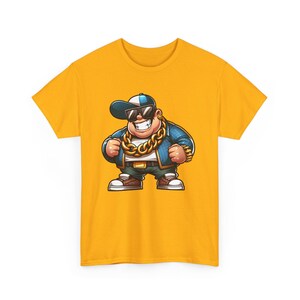 Streetwear Cartoon Graphic Tee, Hip Hop Style Unisex Shirt, Retro Cool T-Shirt, Fun Casual Wear, Gift for Music Lovers