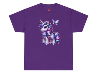 Maglietta per bambini con unicorno arcobaleno: maglietta grafica con paesaggio magico - Italia