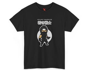 Black Ninja Unisex Tee Shirt, Cotton T-Shirt for Ninja Fans, Samurai Costume Top, Martial Arts Clothing, Japanese Warrior Apparel