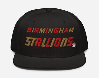Birmingham Stallions Themed Snapback Hat
