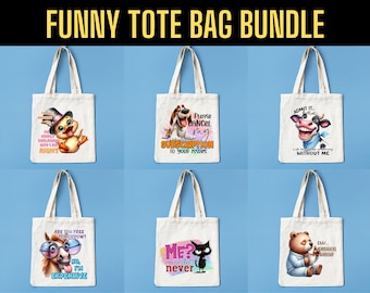 Bolsas de mano sarcásticas y divertidas (PNG): 35 diseños únicos (descarga digital)