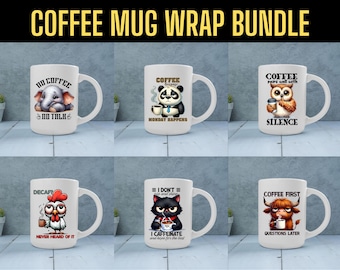 Funny Sarcastic Mug Wrap PNG Bundle: Sublimation Designs (Digital Download)