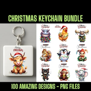 Sarcastic Christmas Keychain Png Bundle, 100 Amazing Designs, 100 PNG Files, Perfect Bundle For Keychain Sublimation Printing