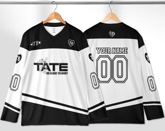 Tate McRae T8 Logo Miss Possessive Tour 2025 Merch Hockey Jersey V-Neck