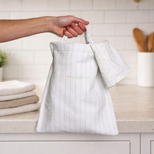 Handmade Cotton Kitchen Rag Bag - Cabinet Door Organizer