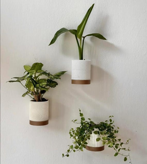 Modern Jumbo wall mount Planter Pot set of 3