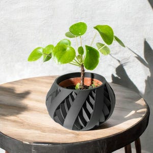 Modern &quot;Stelora&quot; Planter with Drainage Tray & Stand