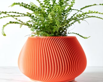 Scandanavian "Planti" 3D Printed Planter Pot w/drip tray
