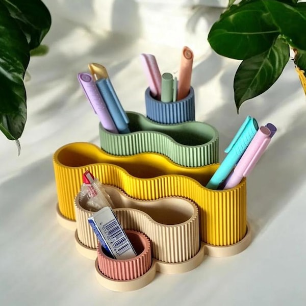 Desk Organizer Pen & Pencil Holder | Makeup Brush, Vanity Organizer, Back to School Office Storage