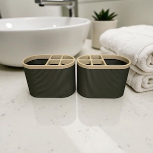 Wall Hanging Modern 3D Printed Toothbrush Holder