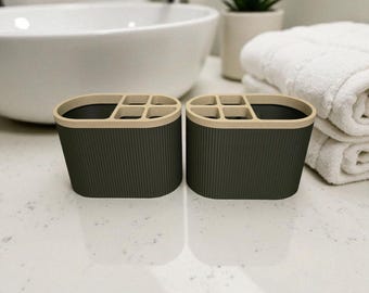 Wall Hanging Modern 3D Printed Toothbrush Holder