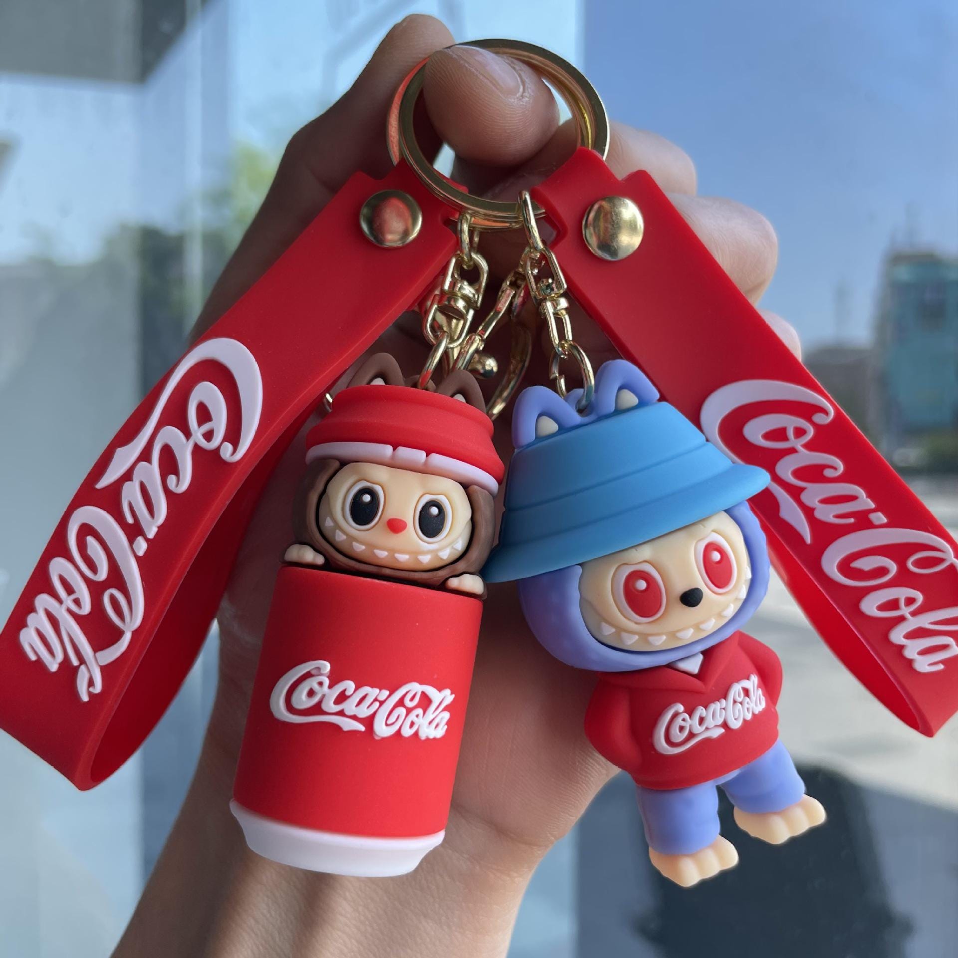 Custom Labubu With Cocacola Keychain - Personalized Photo or Text