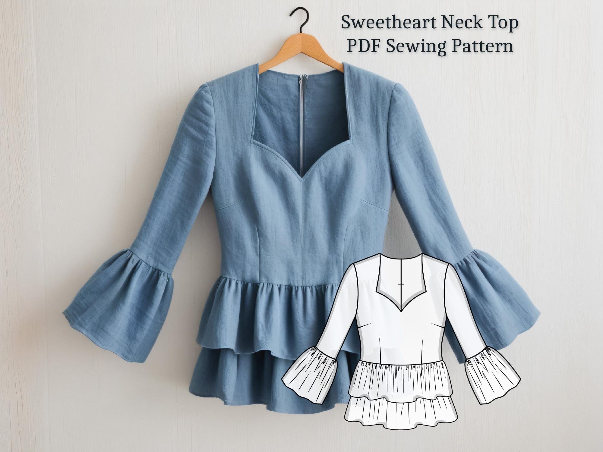 Heart Peplum Top - Etsy