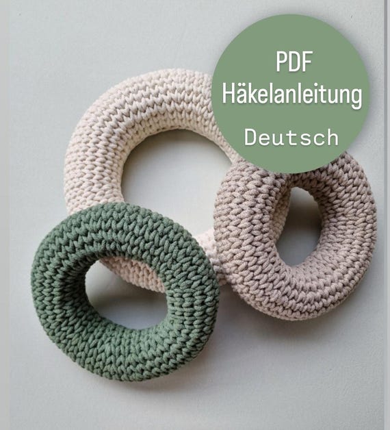 PDF- Häkelanleitung (DE)-Dekorativer Häkelkranz im Strickstich _