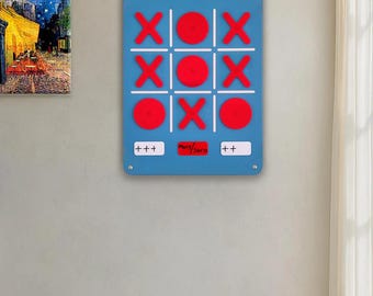 Tic Tac Toe Wand - Tic Tac Toe Brettspiel - Tic Tac Toe Wandspiel - Magnetische Tic Tac Toe Wand - Büro Wandkunst - Spielzimmer - Haus Wandkunst