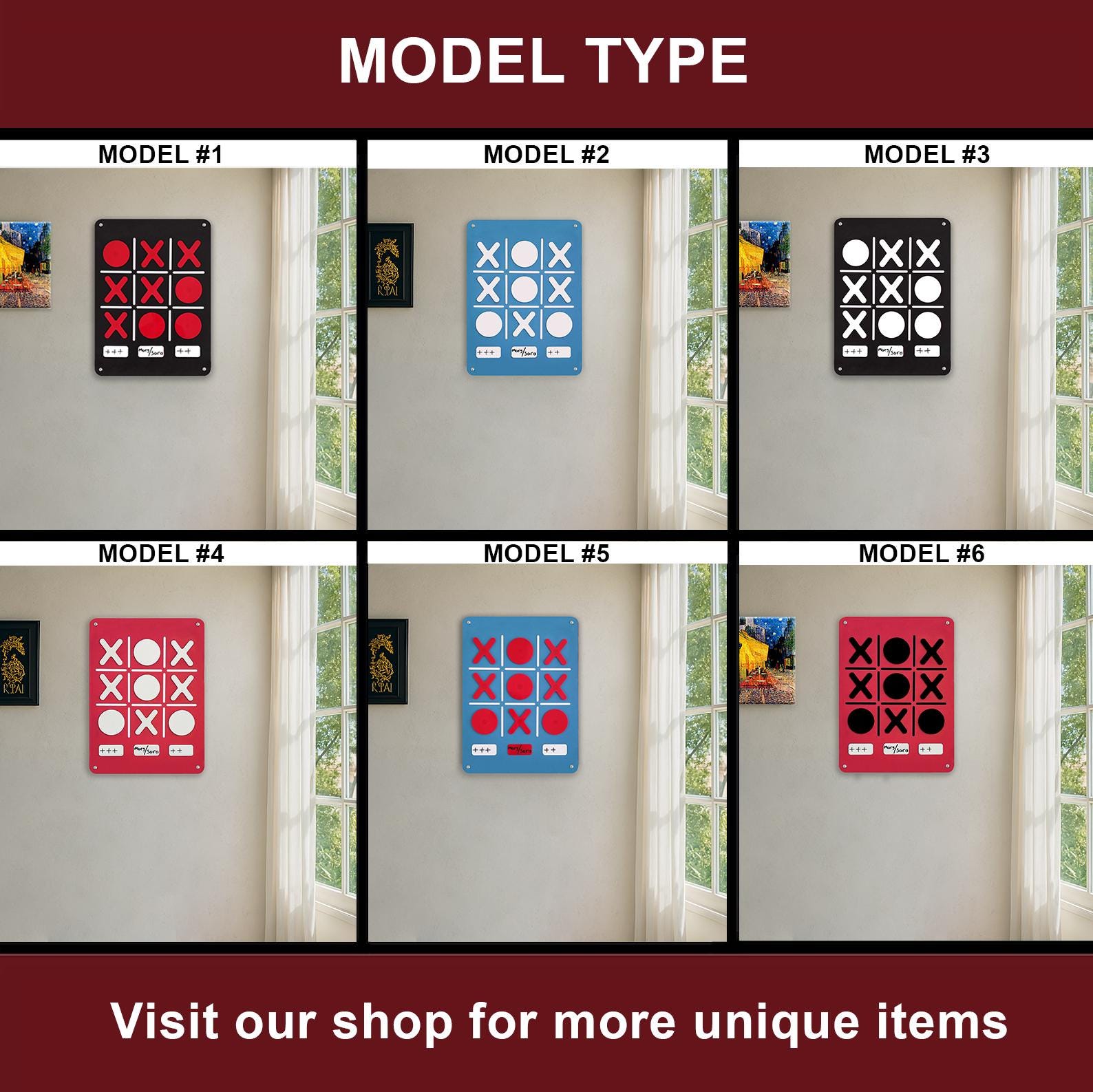 Tic Tac Toe Wall - Tic Tac Toe Board Game - Tictactoe - Wall Games ...