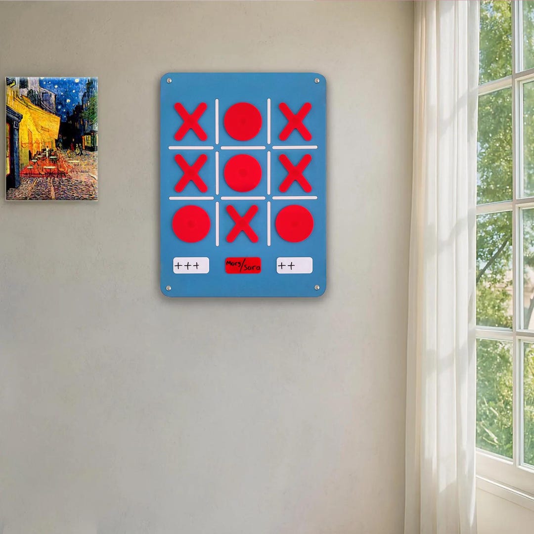 Tic Tac Toe Wall - Tic Tac Toe Board Game - Tictactoe - Wall Games ...