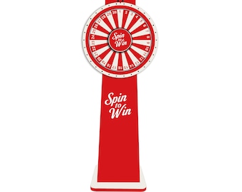Aangepast prijzenrad - Groot draaiend prijzenrad - Zakelijk, promotierad - Branded spinnewiel - gigantisch spinnewiel - Houten prijzenrad