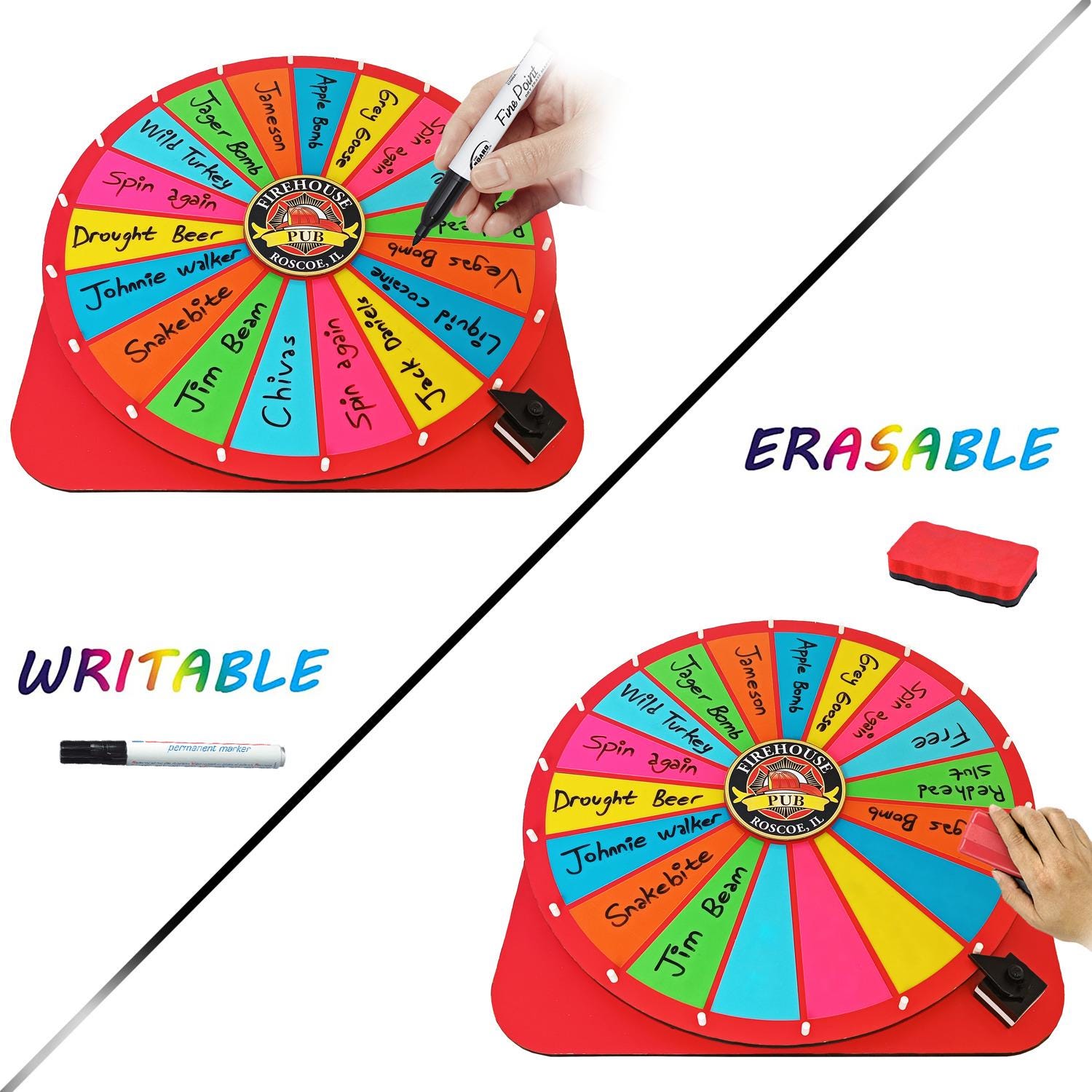 Wheel Of Fortune Color Wheel Tabletop Spinning Prize Wheel Fortune Carnival  Game Portably Trade Show Display Spinning Wheel Spin The Wheel