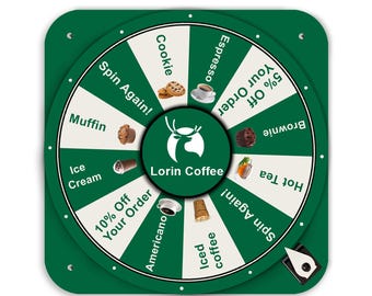 Custom Spinning Prize Wheel for Wall or Tabletop | Branded Prize Wheel for Business, Events & Trade Shows | Spin the Wheel Game