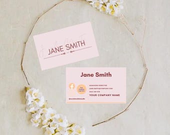 Simple Professional Business Card Template | Instant Download | Printable | Customisable