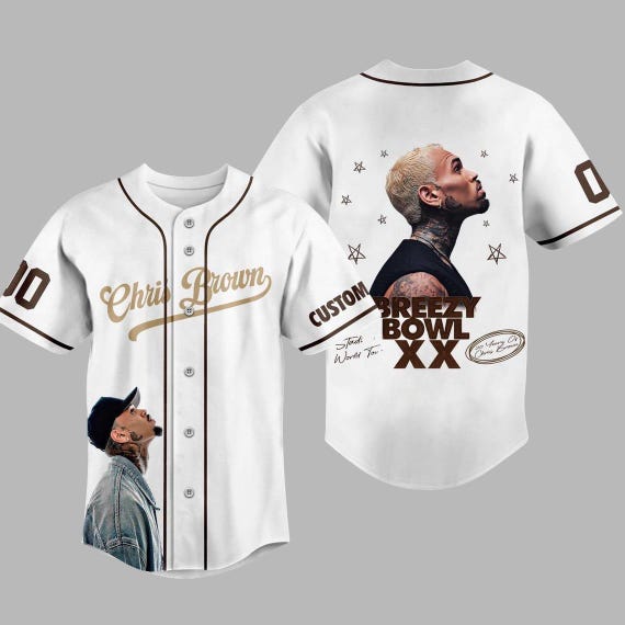 Custom Chris Brown Tour Jersey, Breezy Bowl Baseball Jersey, Chris Brown Shirt, Breezy Bowl XX 2025 Shirt, Chris Brown Fan, Breezy Bowl Tee
