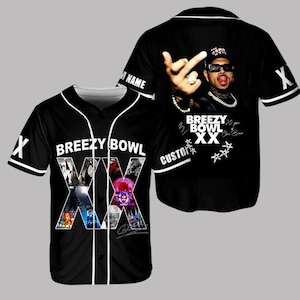 Custom Chris Brown Tour Jersey, Personalized Breezy Bowl Baseball Jersey, Chris Brown Fan, Breezy Bowl XX 2025 Shirt,Chris Brown Graphic Tee