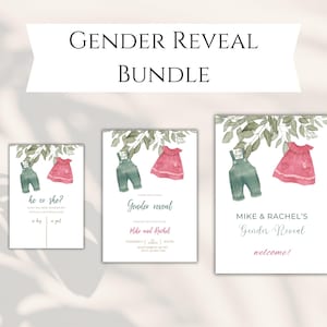 Gender Reveal Invitation Baby Prediction Card Genderreveal Template Revealing Party Watercolor Pink Blue Digital Gender Reveal Scratch Cards